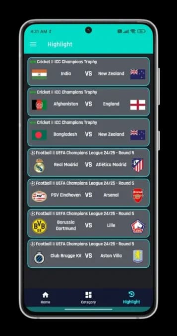 Sportzfy Tv مهكر — لقطة شاشة 2
