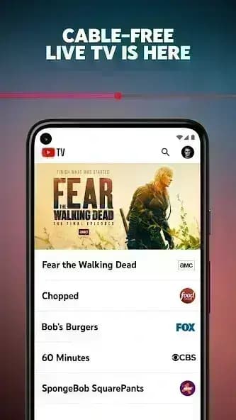 YouTube TV مهكر — لقطة شاشة 1
