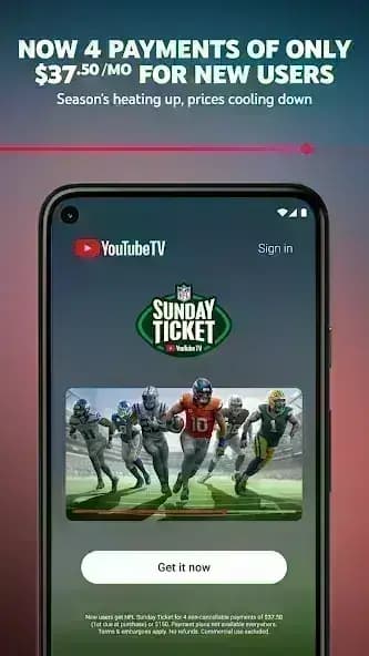 YouTube TV مهكر — لقطة شاشة 3