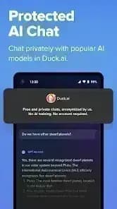 DuckDuckGo, Duck.ai — لقطة شاشة 3