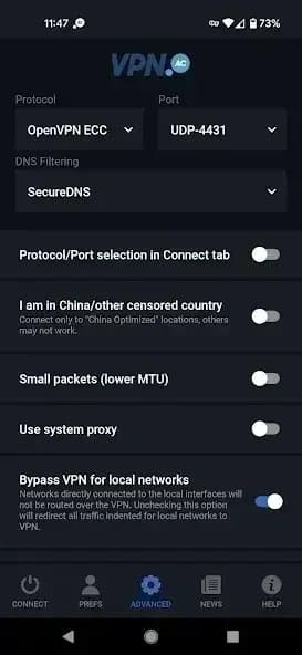 VPN.AC مهكر — لقطة شاشة 2