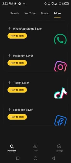 Snaptube VIP — لقطة شاشة 1