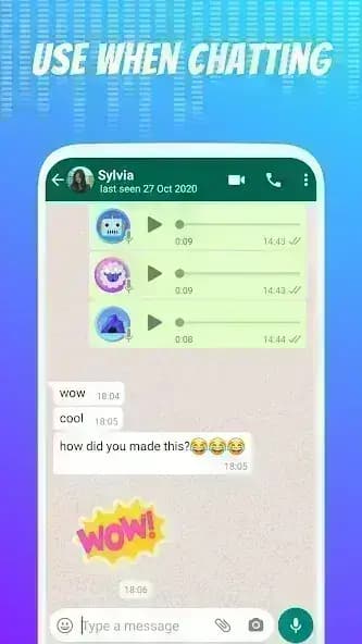 Voice Changer مهكر — لقطة شاشة 5