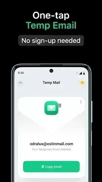 Temp Mail مهكر — لقطة شاشة 1