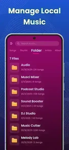 Offline Music Mp3 Player مهكر — لقطة شاشة 2
