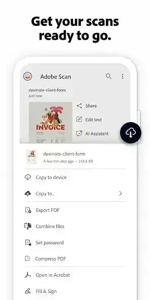 Adobe Scan مهكر — لقطة شاشة 3