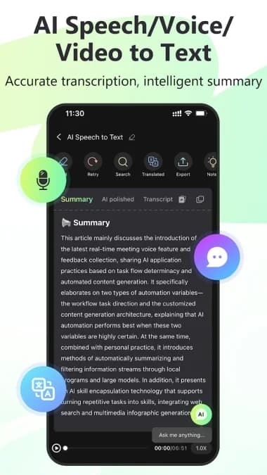 RecCloud - AI Speech to Text — لقطة شاشة 3