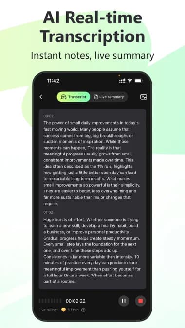 RecCloud - AI Speech to Text — لقطة شاشة 4