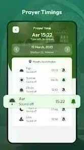 Prayer Times: Qibla Finder — لقطة شاشة 2