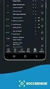 Livescore by SoccerDesk — لقطة شاشة 4
